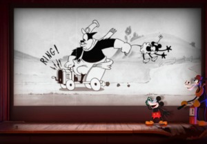 Disney's 2013 short "Get A Horse!" pays homage to early Disney cartoons and the history of cinema in general.